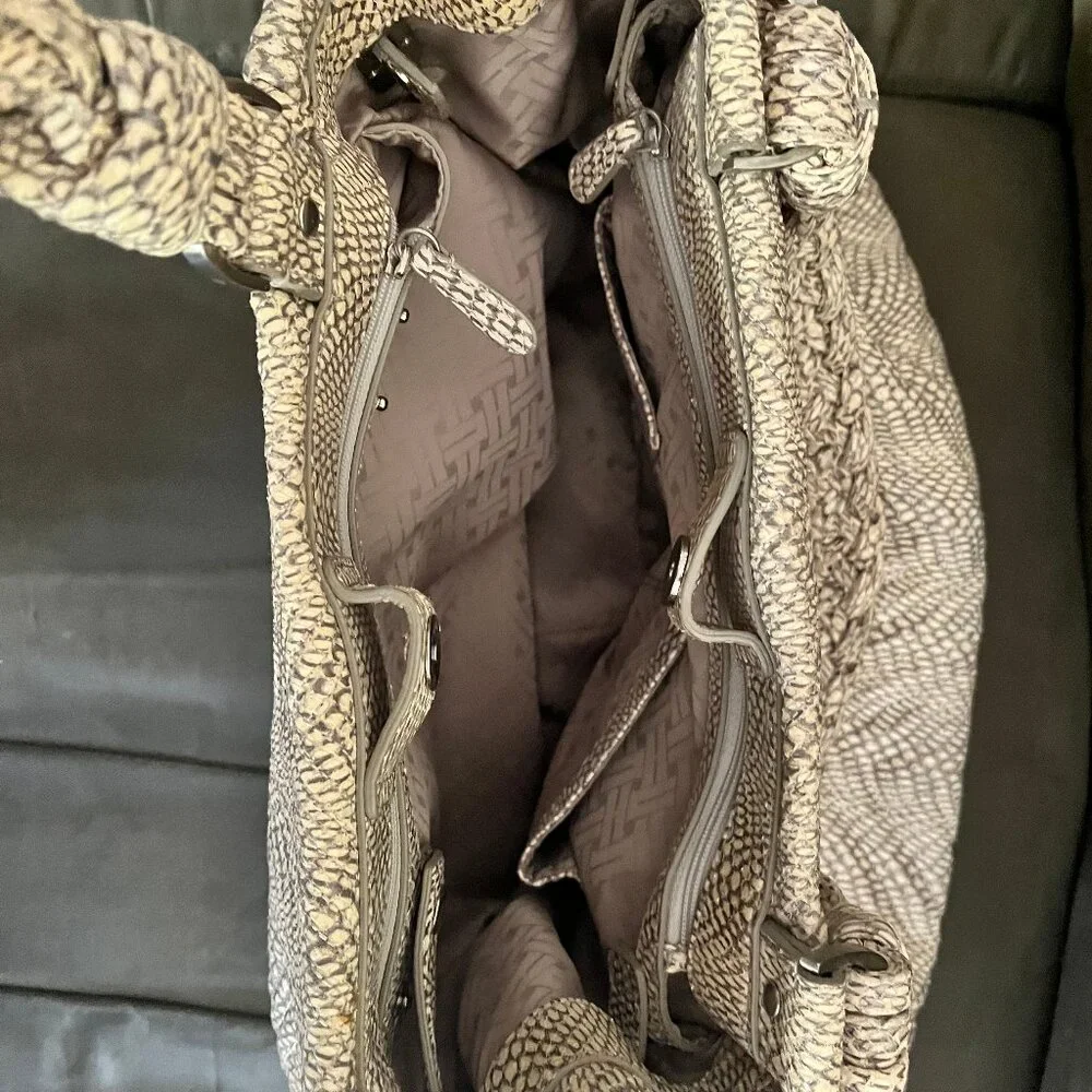 Cole Haan Beige Woven Shoulder Bag